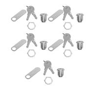 Cam Lock Per Armadietto, Serratura A Camme M19x1 Zincata, 5 Pezzi - Affidabile E Durevole Per Cassette, Armadi, Macchine Automatiche