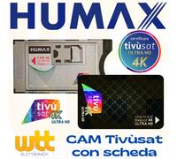 Cam tivusat 4k Ultra HD Nuovo Modulo Cam Tv sat 4k con smart card Nera