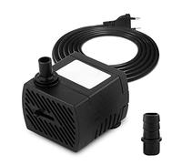 CAM2 Mini pompa acqua ultra silenziosa per acquario con cavo di alimentazione da 1,5 m, 350 l/h 5 W, piccola pompa sommergibile, pompa fontana, 2 ugelli per acquario, stagno, giardino, fontana