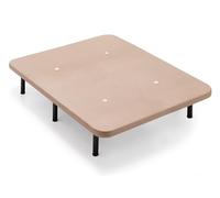 Cama express - Base imbottita 140 x 190 cm - Tessuto 3D in colore beige - Include valvole di traspirazione - Set di 6 gambe da 26 cm
