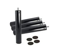 Cama express Set di 4 gambe cilindriche per rete o basi rivestite | gambe metalliche da 25 cm con filettatura per M-10