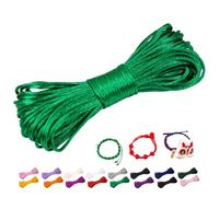CAMAL 2mm Filo per Braccialetti, Fili Nylon per Braccialetti 20m Filo Nylon Cordoncino per Collane Fai Da Te, Cordino per Braccialetti, Gioiello, Perline, Artigianato (Verde erba)