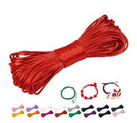 CAMAL 2mm Filo per Braccialetti, Fili Nylon per Braccialetti 20m Filo Nylon Cordoncino per Collane Fai Da Te, Cordino per Braccialetti, Gioiello, Perline, Artigianato (Rosso)