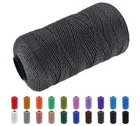 CAMAL Macrame Corda Polipropilene Filo Macrame 1.5mm Spago Colorato 200m Cordino per Borse Uncinetto Corde Colorate per Artigianato, Decorazioni per la Casa, Borsa a Tracolla (Grigio Scuro)