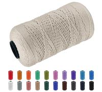 CAMAL Macrame Corda Polipropilene Filo Macrame 1.5mm Spago Colorato 200m Cordino per Borse Uncinetto Corde Colorate per Artigianato, Decorazioni per la Casa, Borsa a Tracolla (Bianco Fumo)