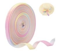CAMAL Nastri Colorati, 10mm x 45m Nastro Arcobaleno di Velluto, Lusso Nastro Regalo Tessuto in Poliestere Nastri per Palloncini, Archi, Confezioni Regalo, Decorazioni di Matrimonio