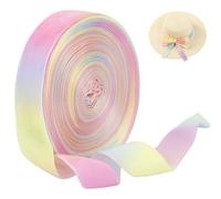 CAMAL Nastri Colorati, 25mm x 45m Nastro Arcobaleno di Velluto, Lusso Nastro Regalo Tessuto in Poliestere Nastri per Palloncini, Archi, Confezioni Regalo, Decorazioni di Matrimonio