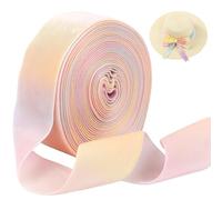CAMAL Nastri Colorati, 38mm x 91m Nastro Arcobaleno di Velluto, Lusso Nastro Regalo Tessuto in Poliestere Nastri per Palloncini, Archi, Confezioni Regalo, Decorazioni di Matrimonio