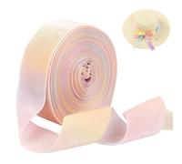 CAMAL Nastri Colorati, 38mm x 9m Nastro Arcobaleno di Velluto, Lusso Nastro Regalo Tessuto in Poliestere Nastri per Palloncini, Archi, Confezioni Regalo, Decorazioni di Matrimonio