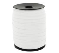 CAMAL Nastro Elastico per Cucito, Fettuccia Poliammide 15mm x 100m Nastro Elastico Sbieco a Piega Singola Nastrino Twill per Cucito Fai da Te per Bordatura, Trapuntatura, Tubature(Bianco)