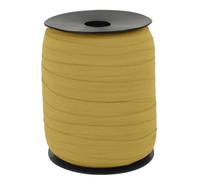 CAMAL Nastro Elastico per Cucito, Fettuccia Poliammide 15mm x 100m Nastro Elastico Sbieco a Piega Singola Nastrino Twill per Cucito Fai da Te per Bordatura, Trapuntatura, Tubature(Giallo)
