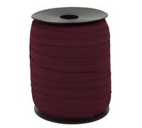 CAMAL Nastro Elastico per Cucito, Fettuccia Poliammide 15mm x 100m Nastro Elastico Sbieco a Piega Singola Nastrino Twill per Cucito Fai da Te per Bordatura, Trapuntatura, Tubature(Rosso Vino)