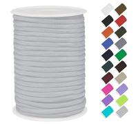 CAMAL Paracord 4 mm corda in polipropilene a 7 fili Core 30 m forte corda paracord, resistente agli strappi, corda utility, 4 mm, può contenere fino a 70 kg, corde per campeggio, tendicinghia (grigio