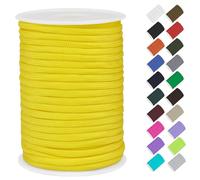 CAMAL Paracord 4 mm corda in polipropilene a 7 fili Core 30 m forte corda paracord, resistente agli strappi, corda utility, 4 mm, può contenere fino a 70 kg, corde per campeggio, tendicinghia (giallo)