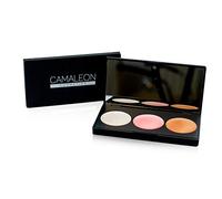 Camaleon Cosmetics - Palette illuminanti - 3 tonalità - Bianco, Rosa e Bronzo - Crema - 100% Naturale - Vegano - 1 Unità - 7,5 g
