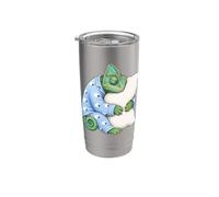 Camaleonte che dorme in pigiama carino sonno Bicchiere termico in acciaio inox doppia parete