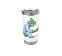 Camaleonte che dorme in pigiama carino sonno Bicchiere termico in acciaio inox doppia parete