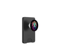 Camaleonte Con Cuffie Colorato Retro Musica PopSockets PopWallet per MagSafe