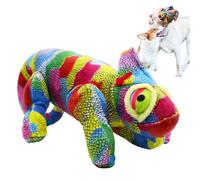 Camaleonte di peluche a forma di cane, per dentizione, con suono interattivo, morbido da masticare per giocare al chiuso, esercizio fisico e , adatto per cortile, camera da , balcone