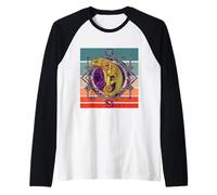 Camaleonte Tribal Rettile Lucertola Custode dello Zoo Maglia con Maniche Raglan