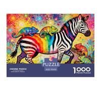 Camaleonti con Zebre Puzzle in Legno Impermeabile DIY Puzzles Da 1000 Pezzi Regali Per Adulti Impossibili Giochi Educativi