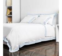 Camalisa White/Blue Federa per cuscino Oxford 50 x 70 cm