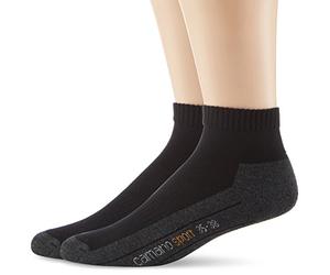 Camano 5932 Calze Sportive, Nero (Schwarz (Black 5), 39/42 (Pacco da 2) Uomo