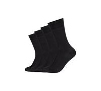 Camano Online Men Mercerised Cotton Socks 4er Pack Calzini, Black, 43/46 Uomo
