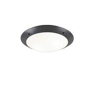 Camaro plafoniera esterno metacrolato nera d. 33cm ip54 Moderno E27