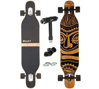Camber Longboard con cuscinetti a sfera in ceramica in Flex1 Drop Through Cruiser Freeride Skateboard completo con T-Tool