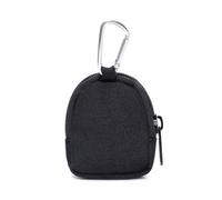 Cambia borsa portachiavi cerniere tasca esterna chiave borsa portafoglio uomo portamonete sacchetti cintura marsupio con fibbia, Nero , as show
