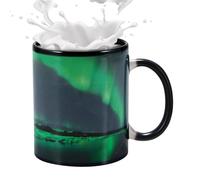 Cambia colore ceramica cambiamento di colore Mug | Tazza da caffè Northern Lights Design Magic Cool cambia colore tazza di ceramica tazza di tè cambia tazza per caffè tè