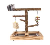 Cambia Del Gioco Per Uccelli - Stand Da Gioco Per Pappagalli Con Feeder Cup | Pappagalli In Legno Toys Di Playstand Da Palestra Del Parrocchetto Da Masticazione Per L'alimentazione Al Di Fuori Dei Gio