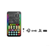 Cambia voce portatile compatto per online per giochi in tempo reale modulazione vocale con effetti sonori multipli (pacchetto della carta audio)