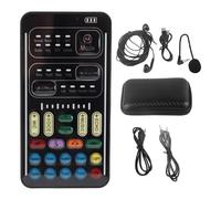 Cambia voce portatile, scheda audio per trasmissione dal 8 diversi effetti sonori con microfono, cuffie monitor e 2 adattatori per la registrazione di musica di gioco