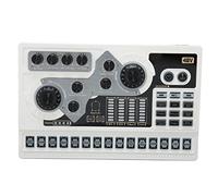 Cambia Voce, Scheda Audio Dal Vivo Bluetooth 5.0 Cambia Voce con Riduzione del Rumore, Scheda Mixer Audio con Luce RGB, per Trasmissione Karaoke (WHITE)