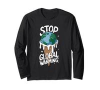 Cambiamento climatico del gelato che scioglie la terra del riscaldamento globale Maglia a Manica