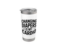 Cambiare i pannolini è il mio cardio Bicchiere termico in acciaio inox doppia parete