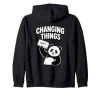 Cambiare Le Cose Panda Amante Felpa con Cappuccio