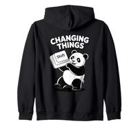 Cambiare Le Cose Panda Amante Felpa con Cappuccio