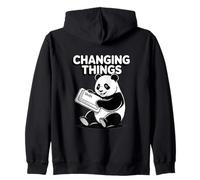 Cambiare Le Cose Panda Amante Felpa con Cappuccio