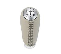 Cambio Auto, Pomello Cambio Pelle 5Speed MT manopola del cambio for Renault Megane II MK2 Scenic 2 Clio 3 III MK3 cambio marcia la testa della penna a sfera nera Beige Grigio(Beige Matte)