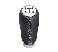 Cambio Auto, Pomello Cambio Pelle 5Speed MT manopola del cambio for Renault Megane II MK2 Scenic 2 Clio 3 III MK3 cambio marcia la testa della penna a sfera nera Beige Grigio(Gray Stitch Matte)