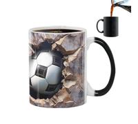 Cambio di colore della tazza di calcio | Tazza di ceramica calcio 3D - Colore di colore ceramica tazza sportiva per ragazzi per caffè Cocoa Mug