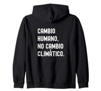Cambio Humano, No Cambio Climático Felpa con Cappuccio