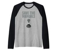 Cambio Manuale Cambio Divertente Salvare I Manuali Maglia con Maniche Raglan