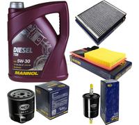 Cambio Olio Set 5L mannol Diesel Tdi 5W-30 motore + Sct Filtro Mastice 10132977