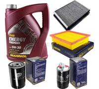 Cambio Olio Set 5L MANNOL Energy Premium 5W-30 motore + Sct Filtro Kit 10137711