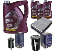Cambio Olio Set 8L mannol Diesel Tdi 5W-30 Api motore + Sct Filtro Kit 10201470