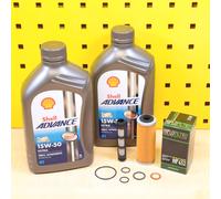 Cambio Olio Set Filtro Olio Guarnizioni Olio Shell 15w50 per : Husqvarna Fe 350